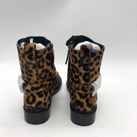 Aerosoles Womens Amie Leopard Combat Boots Tan Size 7.5 M - Picture 4 of 8